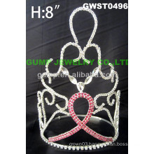 wholesale pageant ribbon rhinestone tiara crown